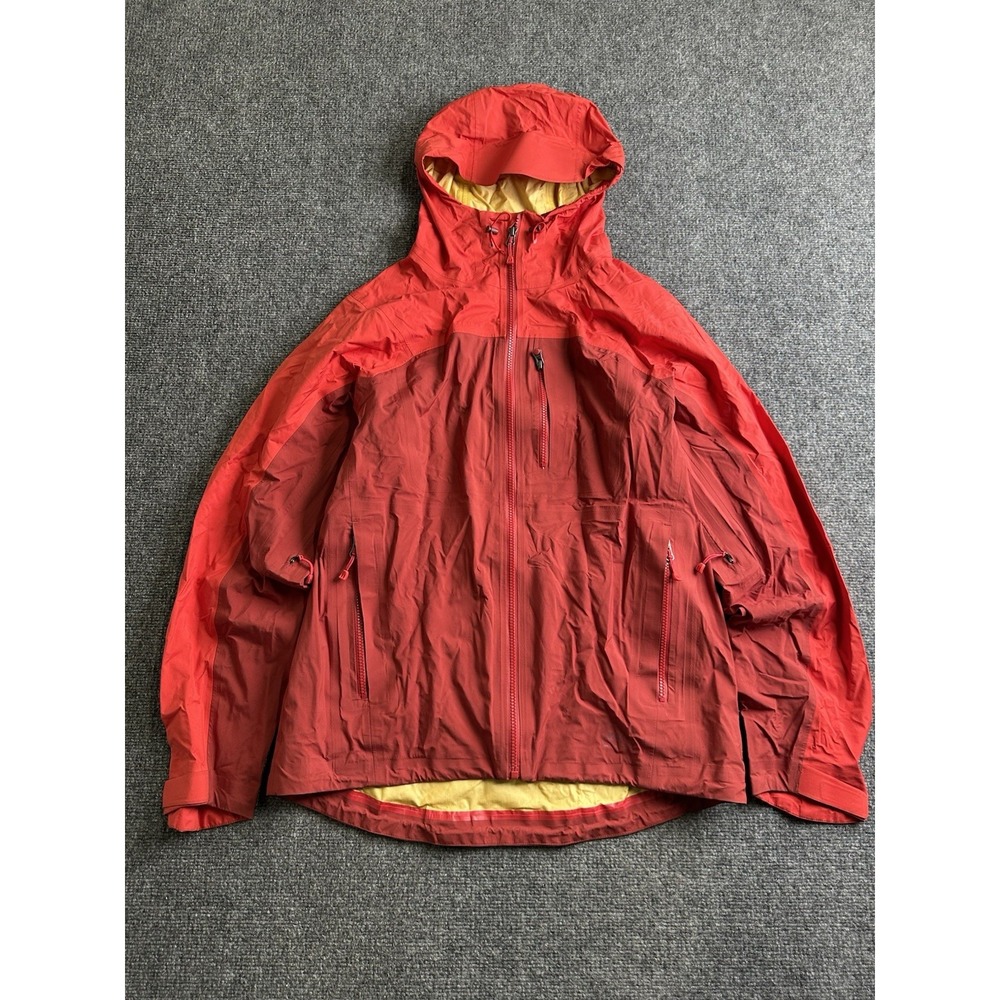 Mens REI eVent Waterproof Hooded Rain Jacket Red 2014, Size M